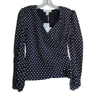 Black and White Polka Dot Women's Top